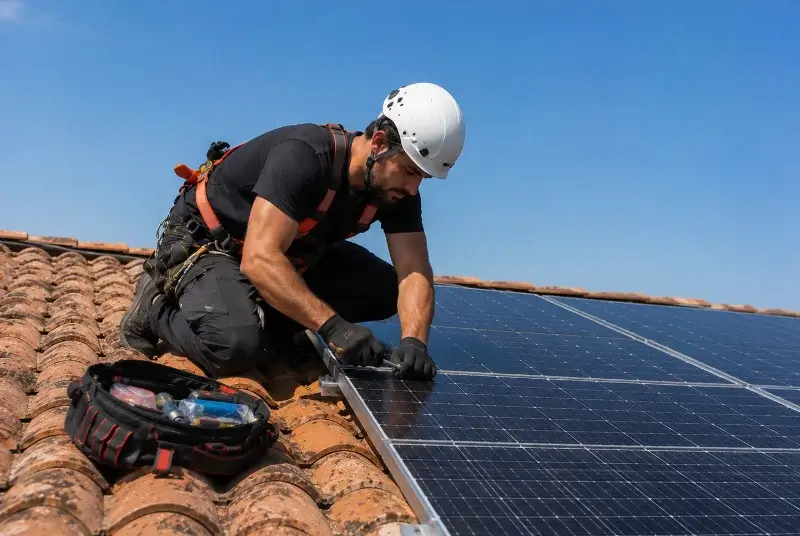 Maintenance et monitoring de panneaux solaires à Mernel